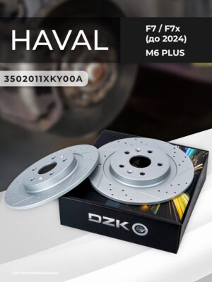 Haval F7/F7х (до 2024)/M6 PLUS. Задние перфорированные/слотированные томозные диски. 3502011XKY00A - Миниатюра 1